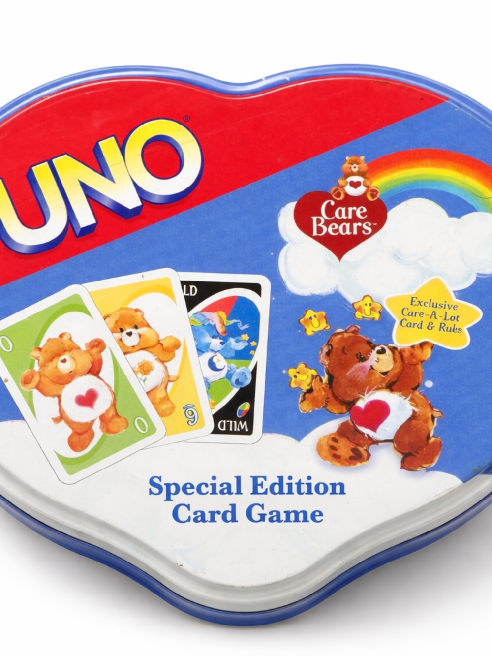 UNO Care Bears Special Edition Card Game - heart tin 2004 vintage